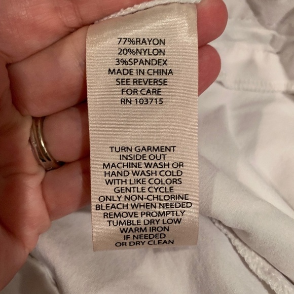 Nanette Nanette Lepore Pull On Cropped Pants in White size 14 - Picture 5 of 8